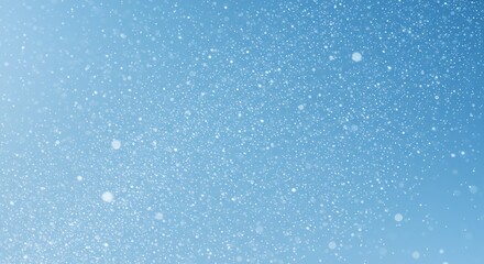 Falling Snow on a Blue Sky Background