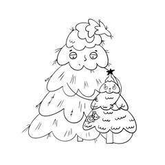 Tired mother with her daughter