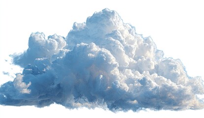 Fluffy cumulus cloud against white (17)