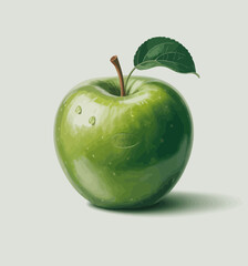 green apple isolated on white background