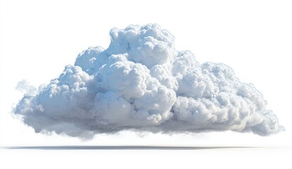 Fluffy white cumulus cloud, isolated on white (2)