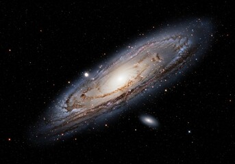 Fototapeta premium Andromeda Galaxy Marvel, Spiraling Cosmic Beauty in Deep Space Portrait