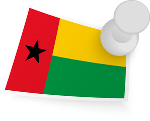 Guinea-Bissau Flag with Pin