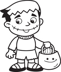 Halloween Characters Coloring Pages pack of 10
