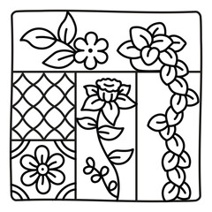 Comfy Patterns vector illustration line art drawing, Bold and Easy, Mindfulness Patterns, Satisfying Patterns, Amazing Patterns, Comfy Patterns Coloring Page, Cozy Pattern, Printable Coloring Page,