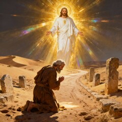 바울과 예수(Here's an image of Paul encountering Jesus on the road to Damascus), 사도 바울, 다메섹 도상, 사도행전, 바울-다메섹으로 가는 길(Paul-The Road to Damascus), BIBLE