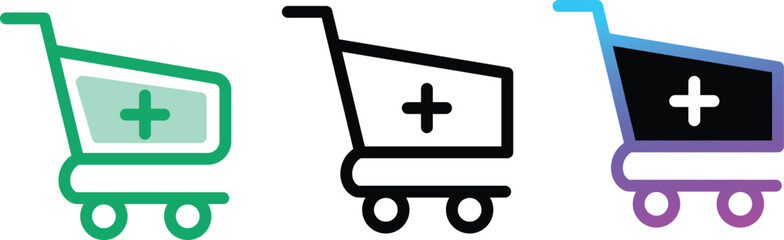 Add to Cart Shopping Icon Pack Outline Bold Color Styles Minimal set available in outline bold and color versions Perfect for ecommerce platforms shopping apps online retail and order systems
