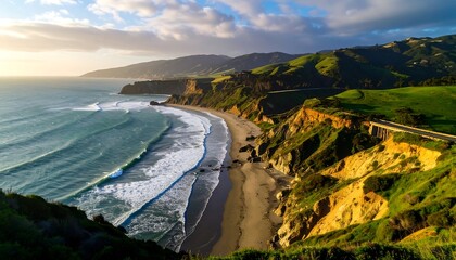 Scenic coastal landscape at sunset (1)