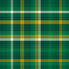 Green and yellow seamless plaid tartan pattern, colorful natural fabric swatch, textile, geometric background