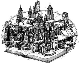 Obraz premium sketch of the castle