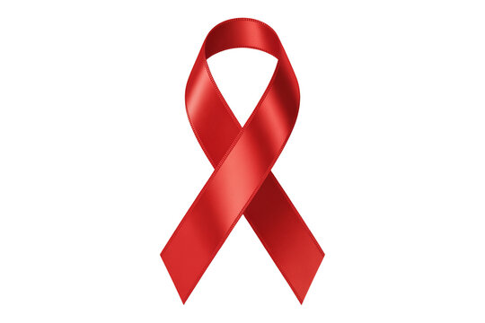 World aids day and national HIV- AIDS and aging awareness month with red ribbon on transparent background - Powered by Adobe