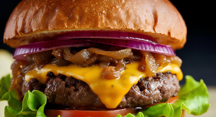 hamburger on a plate