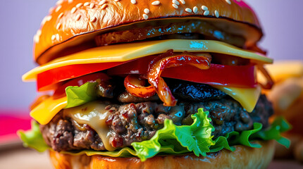 hamburger on a plate