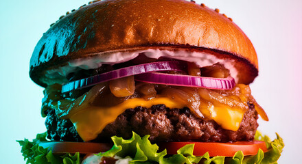 hamburger on a plate