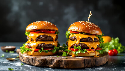 hamburger on a plate