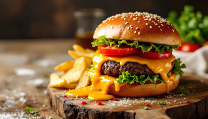 hamburger on a plate