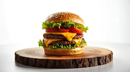 hamburger on a plate