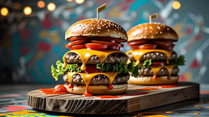 hamburger on a plate