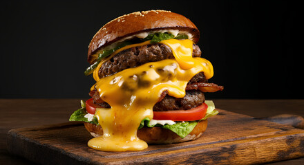 hamburger on a plate