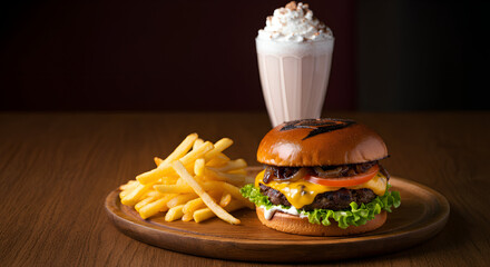 hamburger on a plate