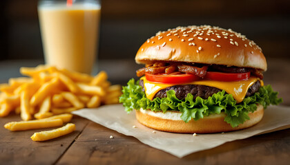 hamburger on a plate