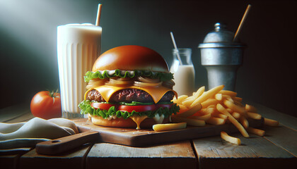 hamburger on a plate