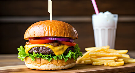 hamburger on a plate