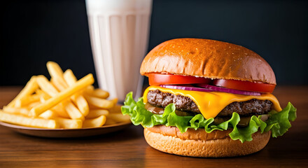 hamburger on a plate