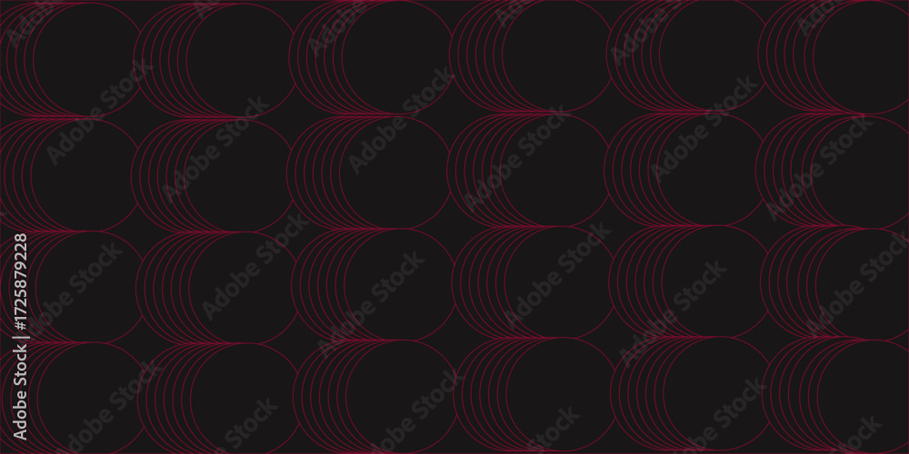 Poster hexagon pattern navy red abstract background. three dimensional hexagonal blocks structure spin red.
