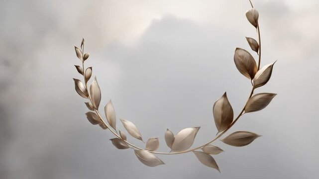 Gold laurel wreath design