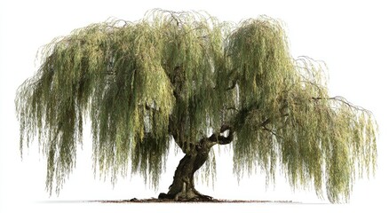 Full view of a weeping willow tree