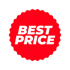 Best Price Label Sticker isolated on a Transparent Background