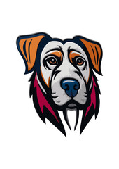 dog head concept design logo	