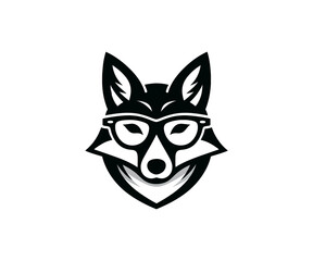 Illustration of a fox wearing a pair of glasses