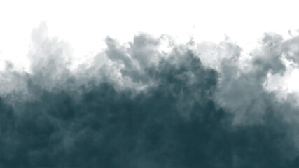 Abstract Deep Teal Texture with Frayed Edge graphic design isolated on a transparent background