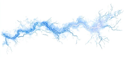 Abstract illustration of light blue lightning bolts