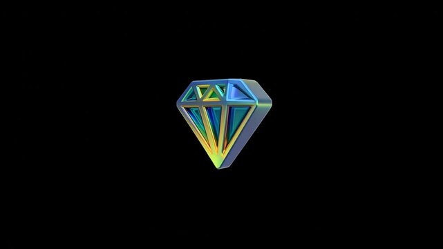 Holographic diamond symbol