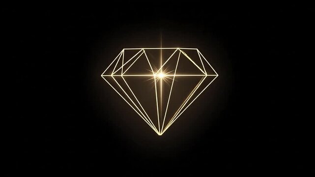 Golden diamond graphic design