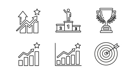 Diverse Icons Illustrating Various Concepts and Ideas for Digital Technology and Business