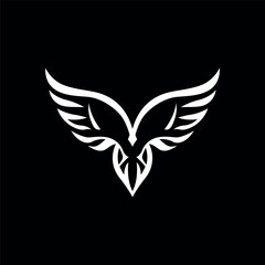 Obraz premium Elegant wings logo design. A symbol of freedom, strength, and aspiration.