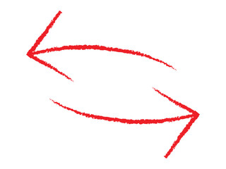 hand-drawn red arrows isolated PNG transparent, hand-drawn stroke arrows on transparent background.