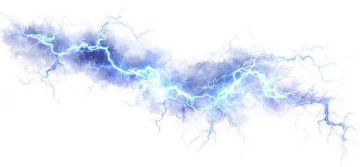 Abstract graphic of luminous blue lightning bolts