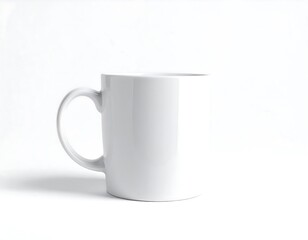 Fototapeta premium Blank white mug on white background for design mockup