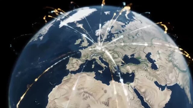 Global connections map