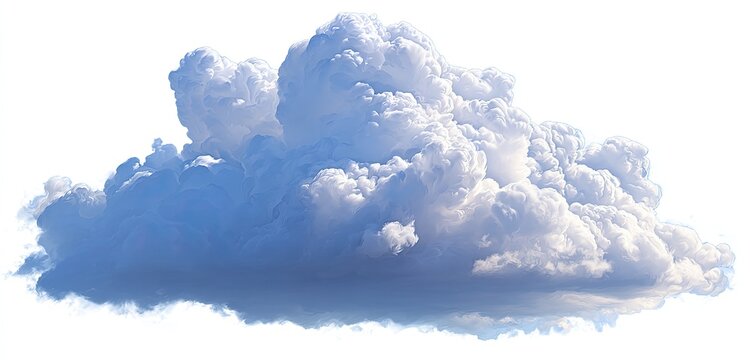 Fluffy cumulus cloud against a white background (39)