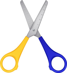 vector illustration of a scissors on a white background