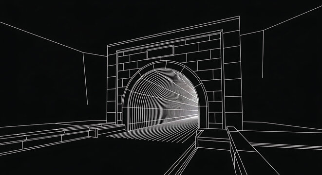 abstract 3d tunnel
