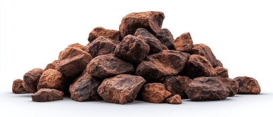 Pile of dark brown rocks