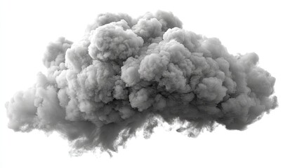A large, dense cloud of gray smoke (1)
