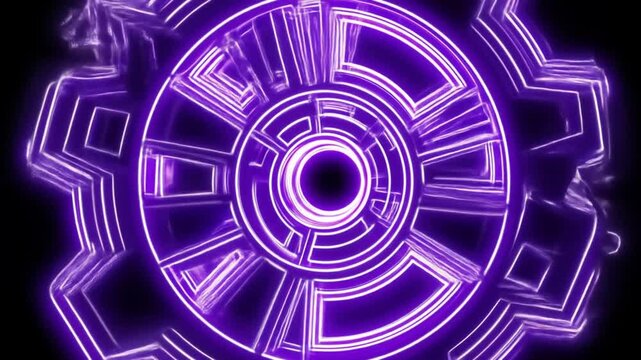 Abstract purple gear design